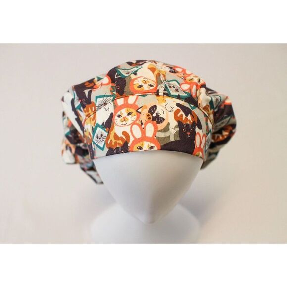 Cats in Costumes Bouffant Surgical Dental Scrub Cap Chemo Hat - Picture 2 of 4